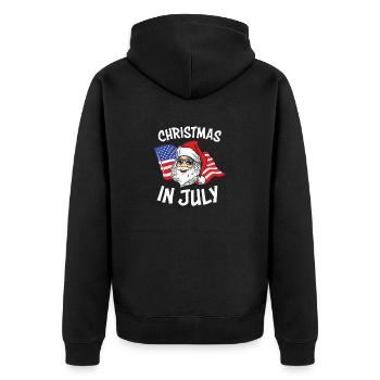 Drôle US Flag Summer Beach Vacances Noël En J - Veste à capuche bio Premium Unisexe - noir - Dos - Nico (187cm)