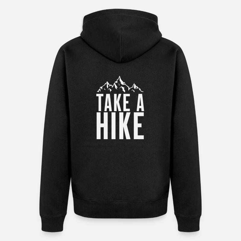 Take A Hike - Unisex Premium Bio Zip Hoodie - Schwarz