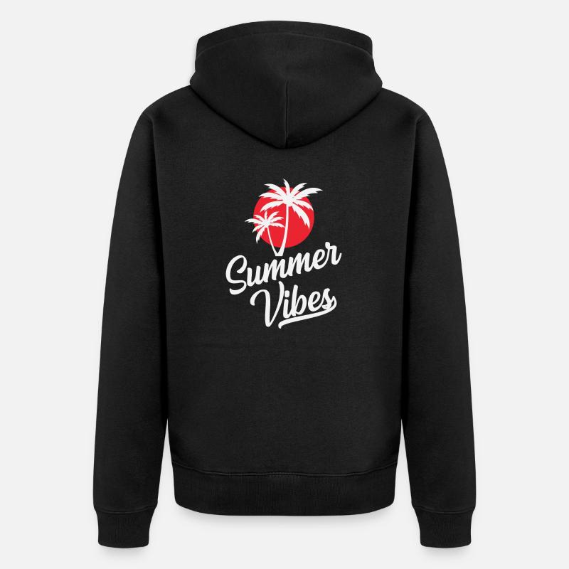 Ambiance estivale - Veste à capuche bio Premium Unisexe - noir