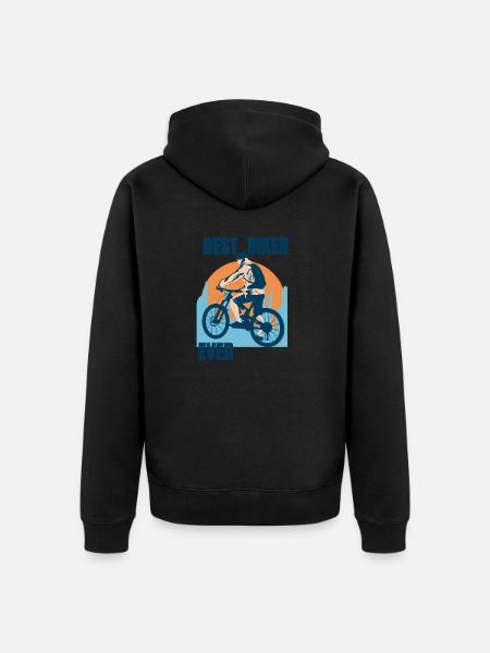 Best biker ever - Unisex Premium Organic Zip Hoodie - black