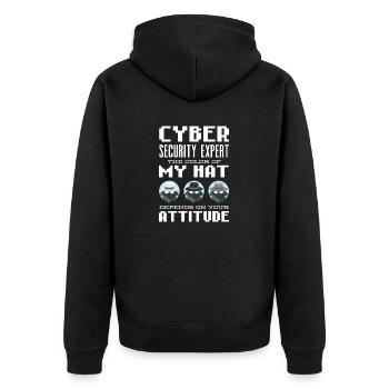 Expert professionnel en cybersécurité Des hackers éthiques - Veste à capuche bio Premium Unisexe - noir - Dos - Nico (187cm)