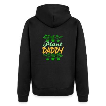 Plant Daddy Awesome Gardening Design For Dad's - Unisex Premium Bio Zip Hoodie - Schwarz - Hinten - Nico (187cm)