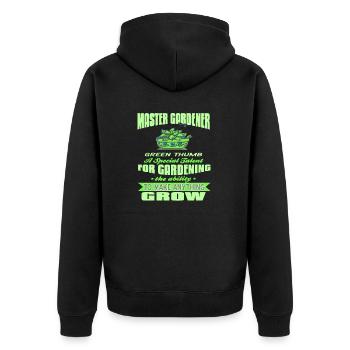 Green Thumb Un talent spécial pour le jardinage présent - Veste à capuche bio Premium Unisexe - noir - Dos - Nico (187cm)