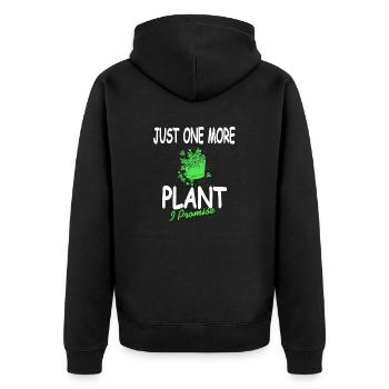 Juste une plante de plus que je promets un jardinage amusant - Veste à capuche bio Premium Unisexe - noir - Dos - Nico (187cm)