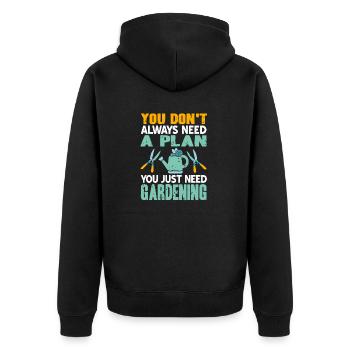 Vous avez juste besoin de jardinage Drôle de t-shirt de jardinage - Veste à capuche bio Premium Unisexe - noir - Dos - Nico (187cm)