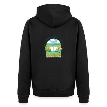 Garden Orchard Gift Gardener Hobby Gardener - Unisex Premium Organic Zip Hoodie - black - Back - Nico (187cm)