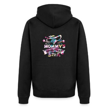 L’étoile la plus brillante de maman retour à l’école - Veste à capuche bio Premium Unisexe - noir - Dos - Nico (187cm)