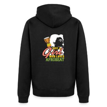 Juste une fille qui aime le cadeau de t-shirt afrobeat - Veste à capuche bio Premium Unisexe - noir - Dos - Nico (187cm)