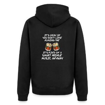 It's Okay If You Don’t Like Playing The Djembe - Unisex Premium Bio Zip Hoodie - Schwarz - Hinten - Nico (187cm)