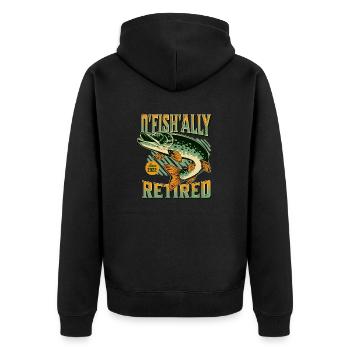 O Fish Ally à la retraite - Veste à capuche bio Premium Unisexe - noir - Dos - Nico (187cm)