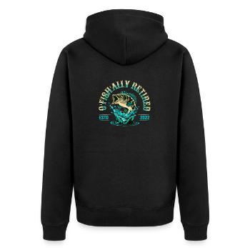 O Fish Ally à la retraite - Veste à capuche bio Premium Unisexe - noir - Dos - Nico (187cm)