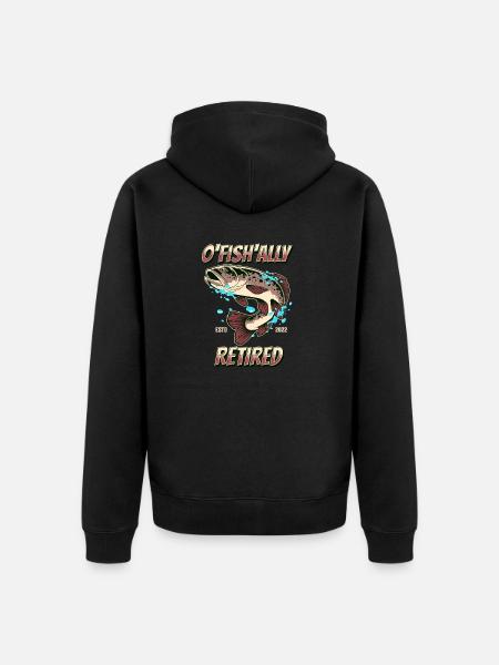 O Fish Ally Retired - Unisex Premium Organic Zip Hoodie - black