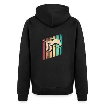 Saut en hauteur Sauteur Athlétisme - Veste à capuche bio Premium Unisexe - noir - Dos - Nico (187cm)