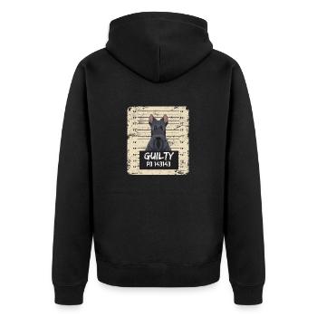 Scottish Terrier Dog Small Terrier Dog Lover Funny - Unisex Premium Organic Zip Hoodie - black - Back - Nico (187cm)