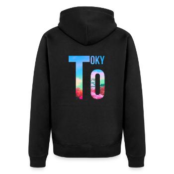 Tokyo - Veste à capuche bio Premium Unisexe - noir - Dos - Nico (187cm)