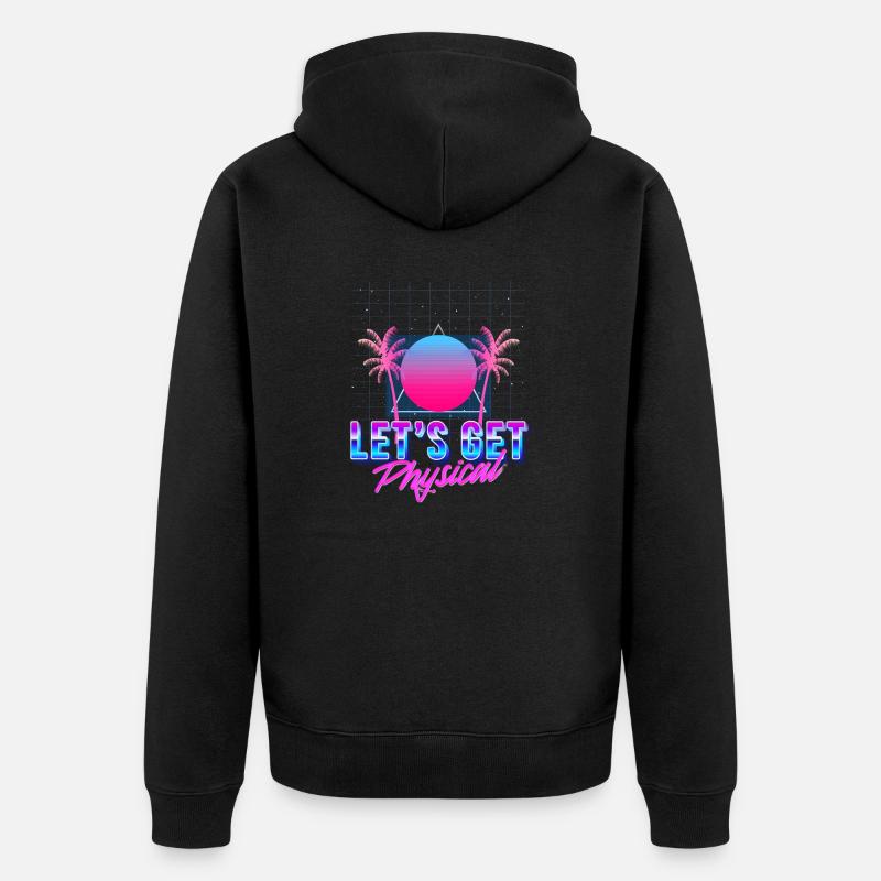 Obtenons l’esthétique Physique Vaporwave - Veste à capuche bio Premium Unisexe - noir