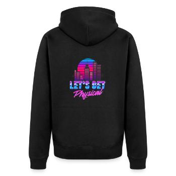 Obtenons l’esthétique Physique Vaporwave - Veste à capuche bio Premium Unisexe - noir - Dos - Nico (187cm)