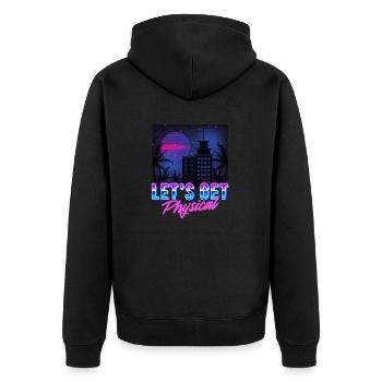 Obtenons l’esthétique Physique Vaporwave - Veste à capuche bio Premium Unisexe - noir - Dos - Nico (187cm)