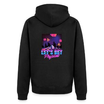 Obtenons l’esthétique Physique Vaporwave - Veste à capuche bio Premium Unisexe - noir - Dos - Nico (187cm)