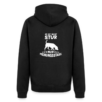 Lustig Hundehalter Motiv Beagle Hundetraining - Unisex Premium Bio Zip Hoodie - Schwarz - Hinten - Nico (187cm)