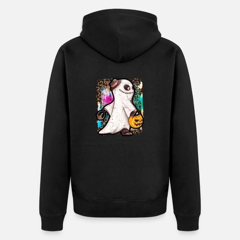 Halloween Zombie Ghost Tie Dye - Veste à capuche bio Premium Unisexe - noir
