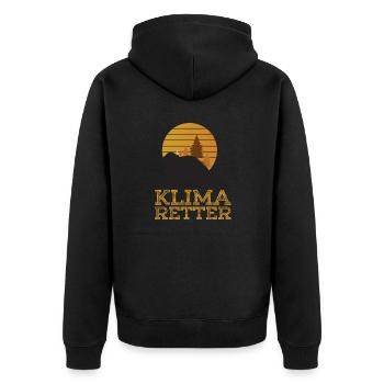 Protection de l’environnement Protection du climat Bien-être animal Sauvetage castor - Veste à capuche bio Premium Unisexe - noir - Dos - Nico (187cm)