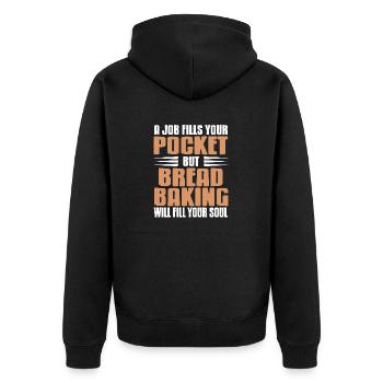 Bread Baking Will Fill Your Soul Awesome Baker - Unisex Premium Bio Zip Hoodie - Schwarz - Hinten - Nico (187cm)