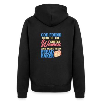 God Found Some Of The Cutest Women Cute Baker - Unisex Premium Bio Zip Hoodie - Schwarz - Hinten - Nico (187cm)