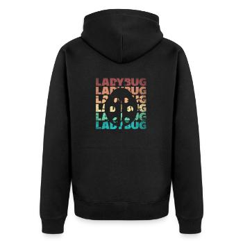 Ladybug Entomologist Entomology Ladybirds - Unisex Premium Organic Zip Hoodie - black - Back - Nico (187cm)