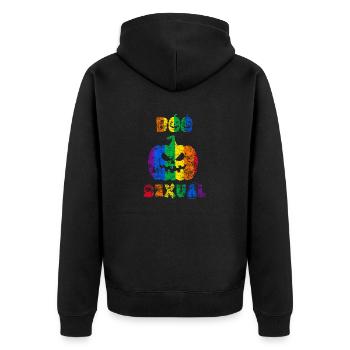 Boo Sexual Halloween Pride - Veste à capuche bio Premium Unisexe - noir - Dos - Nico (187cm)