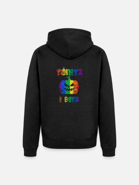 Tonite I Bite Halloween Pride - Unisex Premium Organic Zip Hoodie - black