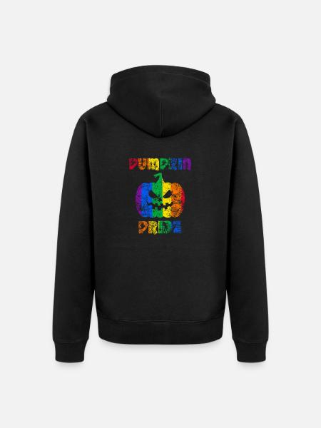 Pumpkin Pride Halloween Pride - Unisex Premium Organic Zip Hoodie - black