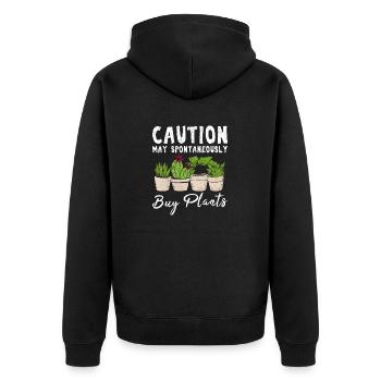 La prudence peut spontanément acheter des plantes mignonnes drôle pl - Veste à capuche bio Premium Unisexe - noir - Dos - Nico (187cm)