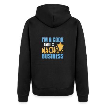Je suis un cuisinier et c’est Nacho Business Drôle de thé - Veste à capuche bio Premium Unisexe - noir - Dos - Nico (187cm)