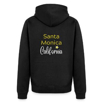 Santa Monica California - Veste à capuche bio Premium Unisexe - noir - Dos - Nico (187cm)
