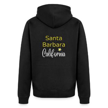 Santa Barbara California - Veste à capuche bio Premium Unisexe - noir - Dos - Nico (187cm)