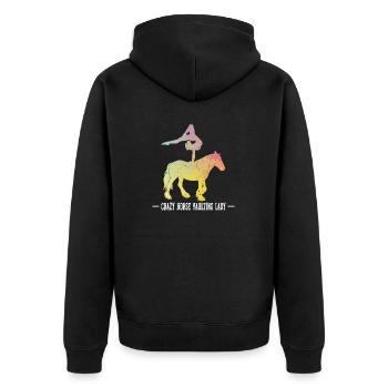 Voltigieren Crazy Horse Vaulting Lady - Veste à capuche bio Premium Unisexe - noir - Dos - Nico (187cm)