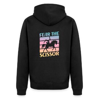 Voltigieren craint la voûte en ciseaux - Veste à capuche bio Premium Unisexe - noir - Dos - Nico (187cm)