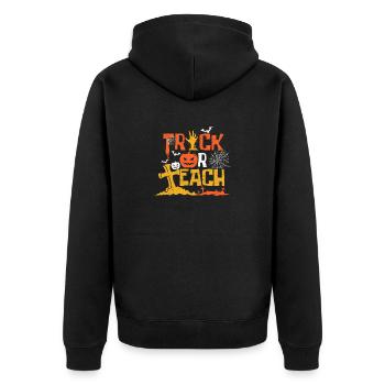 Jolie salle de classe de l’école d’enseignants d’Halloween - Veste à capuche bio Premium Unisexe - noir - Dos - Nico (187cm)