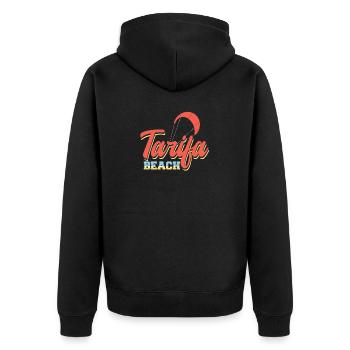 Tarifa Beach Spain Kite-Surfing Paradise - Unisex Premium Organic Zip Hoodie - black - Back - Nico (187cm)