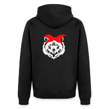 Ours suisse - Veste à capuche bio Premium Unisexe - noir - Dos - Nico (187cm)