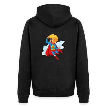 SUPER MAN BABY - Veste à capuche bio Premium Unisexe - noir - Dos - Nico (187cm)