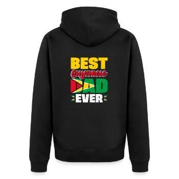 Guyana Guyana Guyana Flag Meilleur père guyanais jamais - Veste à capuche bio Premium Unisexe - noir - Dos - Nico (187cm)