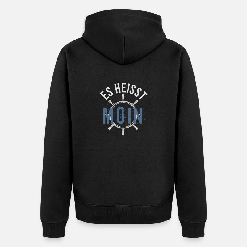 MOIN - Unisex Premium Bio Zip Hoodie - Schwarz