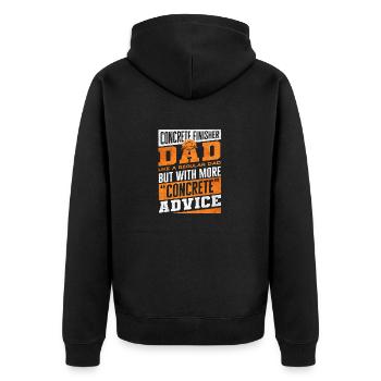 Concrete Finisher Concrete Mixer Construction - Unisex Premium Organic Zip Hoodie - black - Back - Nico (187cm)