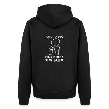 Drôle de chien Propriétaire Cadeau Chiens Dictons Chien - Veste à capuche bio Premium Unisexe - noir - Dos - Nico (187cm)