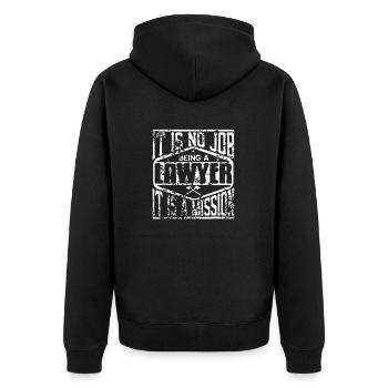 Ce n’est pas un travail d’avocat, c’est une mission - Veste à capuche bio Premium Unisexe - noir - Dos - Nico (187cm)