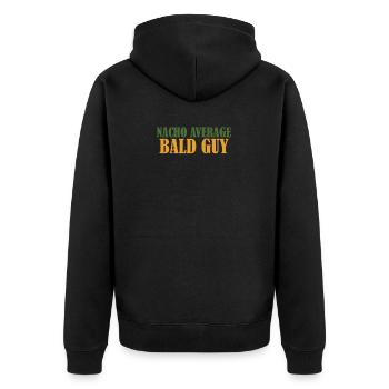 Drôle Nacho Average Bald Guy Hilarant Homme Chauve - Veste à capuche bio Premium Unisexe - noir - Dos - Nico (187cm)