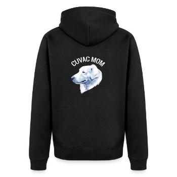 Slowenischer Cuvac Hundebesitzer Hundeliebhaber - Unisex Premium Bio Zip Hoodie - Schwarz - Hinten - Nico (187cm)