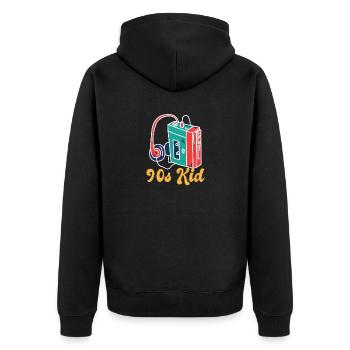 Enfant des années 90 - Veste à capuche bio Premium Unisexe - noir - Dos - Nico (187cm)